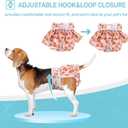 Avont 3 Pack Washable Female Dog Diapers, Reusable Period Diapers Cover for Girl Doggies Heat Cycle, Incontinence -Strawberry/Orange/Cherry(S)