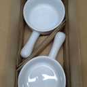 LE TAUCI French Onion Soup Bowls, 15 Ounce Ceramic Soup Bowls with Handles, for Chili, Beef Stew, Oven Microwave Dishwasher Safe, Set of 4, White