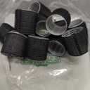 Large Hair Rollers Set - 24 Pieces with 12 Jumbo Rollers and 12 Clips for Long Thick Hair Volume (Black)