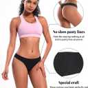 BUBBLELIME XS-XXL Sport Thong Panties Women Low Rise Sexy G-String No Show Bonded Breathable Underwear (6 Pack&3 Pack&1 Pack) (Beige, M)