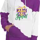 TMSD Women's Mardi Gras St.Patrick's Day Long Sleeve Hoodie with Pocket (White, S)