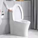 2pcs Toilet Lid Cover, Stretch Velvet Toilet Seat Cover for Bathroom, Ultra Soft Toilet Cover Luxury Velvet Machine Wash, Fits Most Round, Elongated and Oblong Lids, Bathroom Decor, White