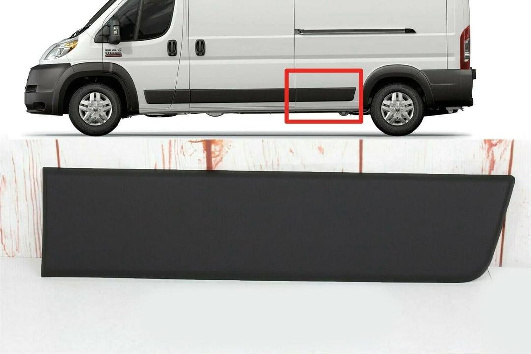 for RAM PROMASTER 2019-2026 Left Driver Side Trim MOLDING Cover Black (Quarter Panel Long Wheel Base)