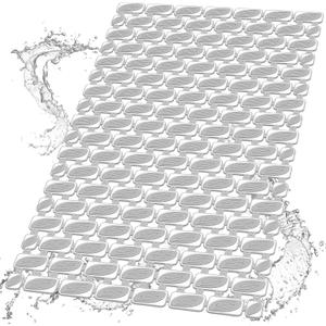 Bath Tub and Shower Mat Non Slip Bathtub Safety Mat with Powerful Suction Cups and Drain Holes, 27 x 16 Inch Soft Bathtub Mat Non Slip Bath Mat for Tub, Machine Washable, Easy to Clean, Grey