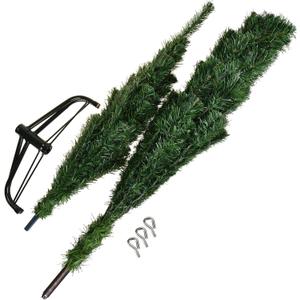 7ft Artificial Christmas Tree with Metal Stand [ Realistic Xmas Spruce + Holder ] Easy Assembly Fir