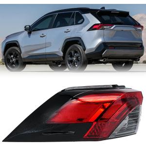 Left Outer LED Tail Light Assembly Compatible With Toyota RAV4 2019-2024 Rear Brake Stop Lamp Replaces Fit For TO2804148 81560-0R090 Driver Side