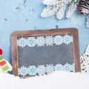 2 x Whaline Winter Snowflake Bulletin Board Border Christmas Blue White Snowflake Rolled Self Adhesive Border Trim Stickers for Xmas Holiday Party Classroom School Office Chalkboard Wall Decor, 32.8Ft