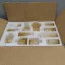 Der Rose Amber Glass Bud Vases Set of 12, Small Bud Vases for Flowers, Rustic Wedding Centerpieces and Home Decor