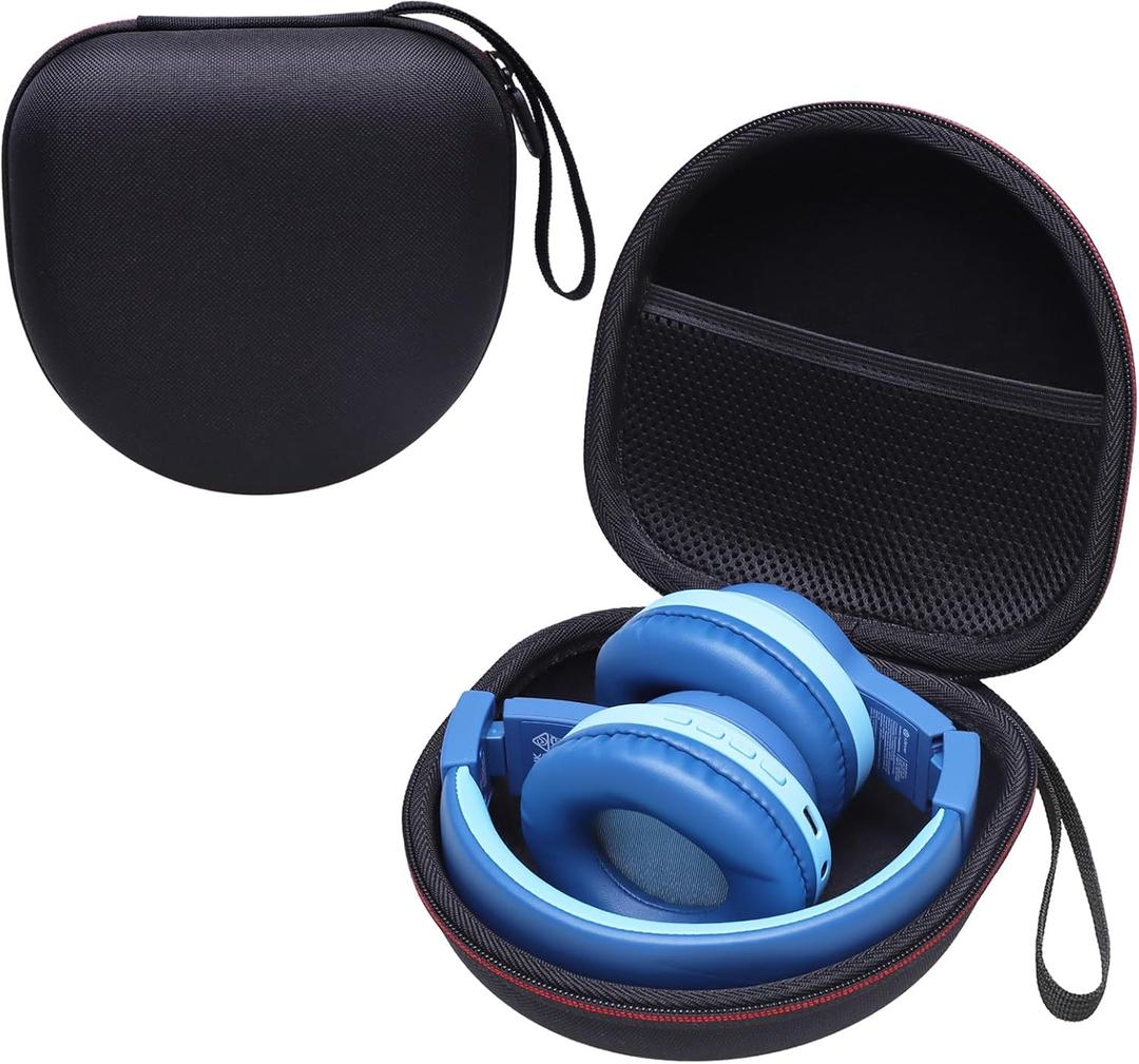 Kids Headphones Case Compatible with iClever BTH12 / HS19 / BTH26 / JoySpark-T5 / Candy Bila BH03 / EarFun/IMYB/MIDOLA MD-B01 / noot Products Foldable Kids Headphones, Black (Case Only)