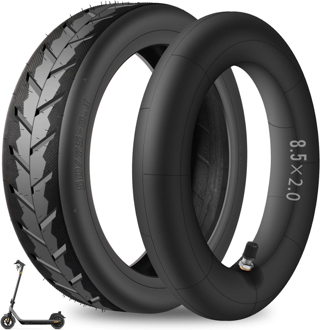 2-Pack 50/75-6.1 Electric Scooter Tire and Tube Replacement Set - 8.5x2.0 Thickened Inner Tube, 8 1/2 x2 Front or Rear Anti-Slip Tires for Gotrax GXL V2/XR/APEX, Hiboy S2, etc