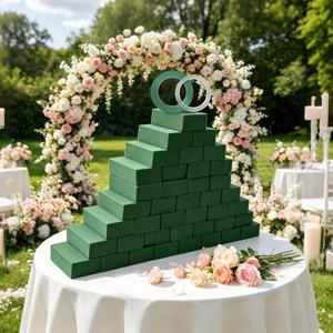 40 Pcs Floral Foam Blocks Dry with Green & Clear Floral Tape