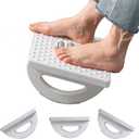 Ergonomic Foot Rest Under Desk at Work, Rocking Foot Stool Footrest, Footrest with Foot Massage Feet Stand, Promote Leg Circulation, Massage Feet Stand for Office & Home (White)