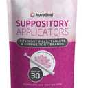 NutraBlast Disposable Vaginal Suppository Applicators (30-Pack) - Fits Most Brands, Pills, Tablets and Suppositories - Individually Wrapped