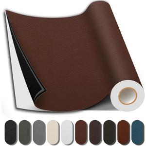 Leather Repair Patch, Self Adhesive Leather Repair Kits, DIY Large Patches for Couches, Furniture, Kitchen Cabinets, WallBrown, 35X79 Inch