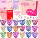 Valentines Day Clay Kit with Cards, 28 Pack Valentine Butter Slime, DIY Dough Toys for Kids Valentines Classroom Exchange Cards, Valentine's Party Favor Goodie Bag Stuffers