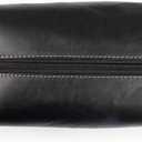 Londo Leather Cosmetic Makeup Pouch & Travel Watch Box. High Quality Stylish Durable Protective Storage Organizer for Toiletries & Versatile Accessories (Black)