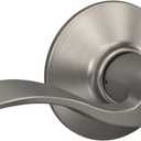 Schlage F10 V ACC 619 Accent Door Lever Hall & Closet Passage Lock, (Pack of 1), Satin Nickel