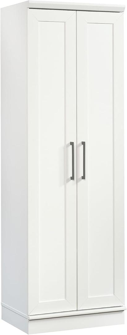 Sauder HomePlus Storage Cabinet/ Pantry cabinets, Soft White finish, L: 23.31" x W: 17.01" x H: 70.91"