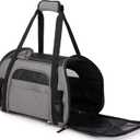 EliteField Soft Pet Carrier (Airline Approved) Soft Sided Dog Puppy Cat Carrier Travel Bag (X-Large: 21" L x 12" W x 13" H, Charcoal Gray)