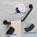 Bathroom Grab Bar, 20 Inch Angled Grab Bar with Anti-Slip Knurled Grip, Matte Black Stainless Steel Bath Balance Bar, Wall Mount Safety Hand Rail Support, Handicap Elderly Senior Assist Bath Handle