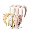 Pangkeep 2 Tier Headband Holder, Metal Hair Band Organizer, Ear Diplay Stand, Hair Accessories Bracelets Bedroom College Dorm Decor for Girls Women (Gold)