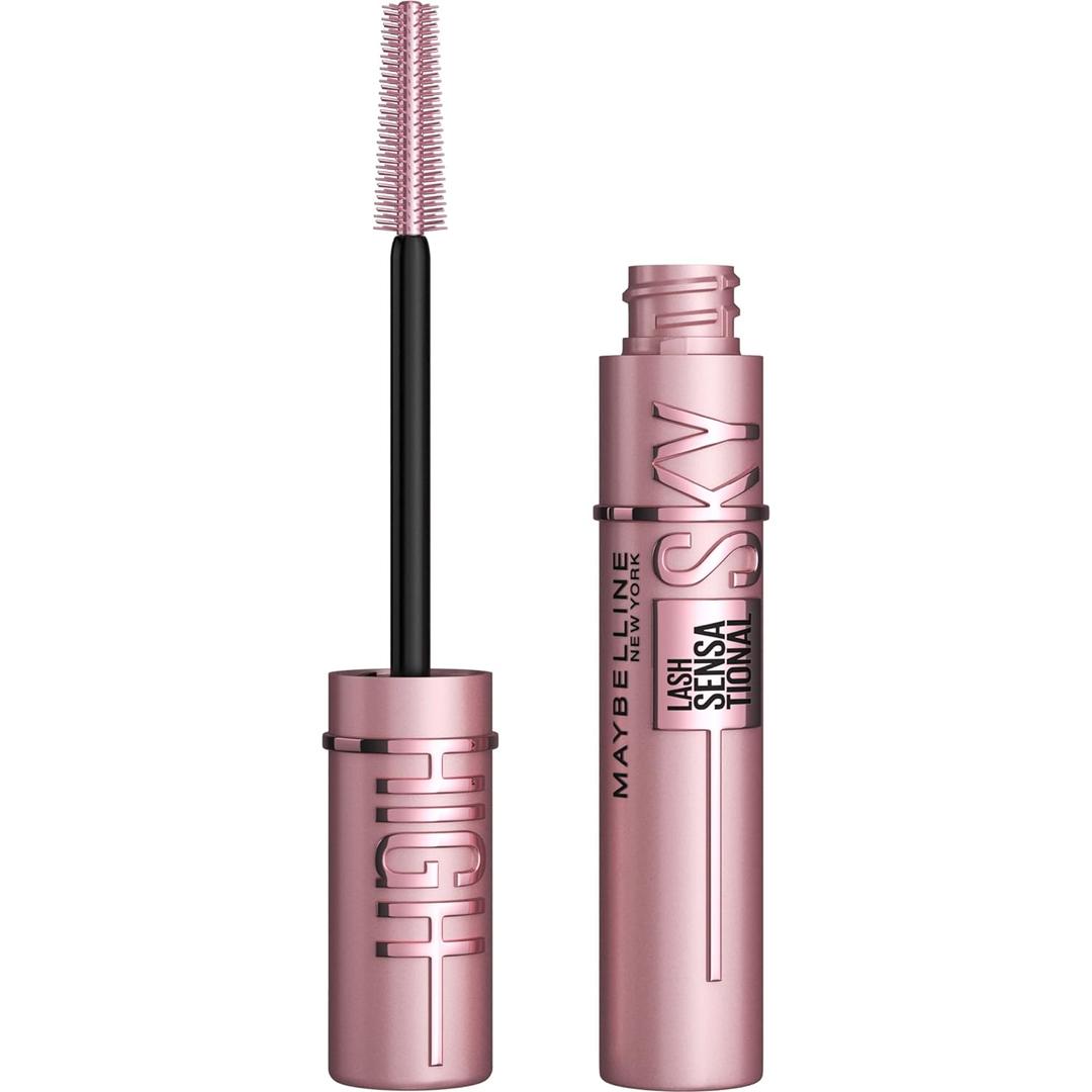 Maybelline Lash Sensational Sky High Washable Mascara Makeup, Volumizing, Lengthening, Defining, Curling, Multiplying, Buildable Formula, Blackest Black, 1 Count (0.24 Fl Oz (Pack of 1))