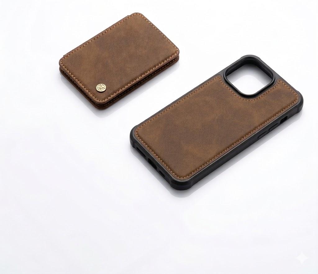 For iPhone 15 14 Pro Max Plus Magsafe Slim Leather Wallet Card Holder Case