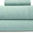 BED INC Road Trip America Jersey Sheets Twin Set - Cotton (3 Pieces) Deep Pockets T-Shirt Soft Knit Stretchy Jersey Sheets Set - 1 Flat 1 Fitted 1 Pillowcase (Classic Mint, Twin)