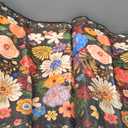 Floral Hallway Runner Black/Brown Carpet Non-Slip, 2x10 Washable Rug Ultra-Thin Soft for Hallways, Kitchen Mat Stain Resistant for Entryway Bathroom