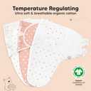 KeaBabies 3-Pack Organic Baby Swaddle Sleep Sacks - Swaddles for Newborns, Infant 0-3 Months, Baby Girls, Boys, Soft & Snug Newborn Sleep Sack, Nursery Swaddling Blankets (Butterflies)