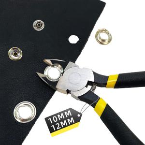 Grommet Removal Tool Kit, Snap Removal Tool for Boat Covers, 10mm and 12mm Trap Grommet kit Remover, 3/8 and 1/2 Replacement Eyelet Plier, Grommet Tool Kit for Tarps Repair, Fabric Rings