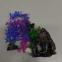 Ameliade Aquarium Artificial Plastic Plants Decorations and Rock Cave Decor Set Goldfish Betta Fish Tank Accessories Small Large Fish Bowl Ornaments