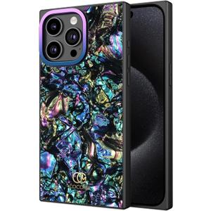 Cocomii - Rectangle Case Compatible with iPhone 15 Pro - Opalescent Pearl, Camera Protector, Glossy, Women Girls Men, Protective Phone Case for iPhone 15 Pro 6.1 inch, Abalone