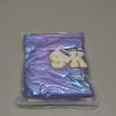 Hiroyuki Iridescent Makeup Bag, 14 inches Cosmetic Bag, Large Capacity Travel Pouch (Skin, Blue)