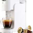 Single-Serve Coffee Maker, 4 in 1 Hot and Iced Coffee Machine, 20-Bar Espresso Coffee Maker for Ground Coffee, K-Cup Pod, NES Original and DG Pod, Customizable Brew Volume, Heats up in 3 seconds