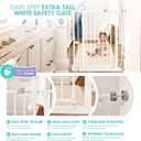 Regalo Safety 36" Extra Tall Baby Gate for Doorways & Bottom of Stairs, Pressure Mounted Walk Through Gate for Babies, Toddlers & Pets, Tested & Safe for 30 Years, American Designed, American Owned