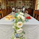 2 Pack Artificial White Rose Vines - 11.8ft Flexible Garland for Wedding Arch, Wall Vines & Table Decor | Faux Flower Vines