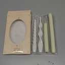 Nuanchu 4 Pcs Twisted Taper Candles Wax Unscented Smokeless Spiral Swirl Candlesticks for Wedding Holiday Dinner Party Home Decorations(7.87 Inch,Pure,White)