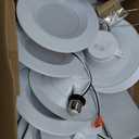 12 Pack 5/6 Inch 5CCT LED Recessed Downlight, Can Lights with Baffle Trim, Wet Rated, E26 Base, 10.5W=85W, CRI 90, Dimmable, Simple Retrofit Installation, Energy Star & ETL Listed