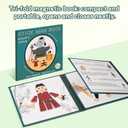 Creative Magnetic Puzzle Books for Adults Wooden Puzzle Games Ancient Dress Up Game Products for Elderly Hemiplegia,Travel Games Finger Exerciser for Seniors in Airplanes & Cars