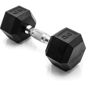 CAP Barbell Coated Hex Dumbbell Weight - Single | 20 LB| Multiple Options