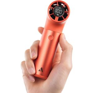 3 x Aecooly Portable Handheld Fan, Powerful Turbo Mini Fan, 19000 RPM High Speed Aero Ultra, 15H Max Cooling Time, 7 Speeds Aluminum Case,Pocket Rechargeable Personal Small Travel GIfts for Women-Orange