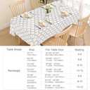Smiry Rectangle Table Cloth, Waterproof Vinyl Tablecloth with Flannel Backing for Rectangle Tables, Wipeable Spillproof Plastic Tablecloths for Dining, Camping, Indoor and Outdoor (60"x102", Beige)