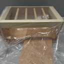 kathson Rabbit Hay Feeder Rack Wooden Food Feeding Manger Bunny Grass Holder Small Animals Less Wasted Food Dispenser for Rabbits Guinea Pig Chinchilla Hamster