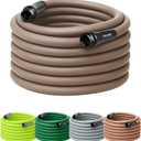 Flexzilla Colors Garden Hose 5/8 in. x 75 ft., Lightweight All-Weather Water Hose, Durable and Flexible, Leak-Free Connections, Brown Mulch
