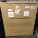 Snagle Paw Extra Wide Dog Gate,Free Standing Dog Fence with Door, Up to 52 Inch Wide Pet Gate with Support Feet for Stairs, Hallways, Doorways, Yard (Black, 2 Panels)