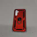 LUMARKE for Galaxy S23 FE Case with Screen Protector, Pass 16ft. Drop Tested Military Grade Protective Phone Cover with Magnetic Ring Kickstand Compatible with Car Mount Holder Red