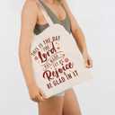 Aesthetic Canvas Tote Bags for Women, Bible Verse Canvas Bag, Christian faith Tote Bags, Reusable Cloth Cotton Bag for Shopping, Religious Gifts to Friends Women Family (Color_name 08)