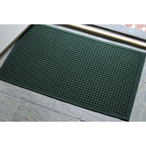 Waterguard  Squares 23 in. x 35 in. PET Polyester Indoor Outdoor Door Mat Charcoal