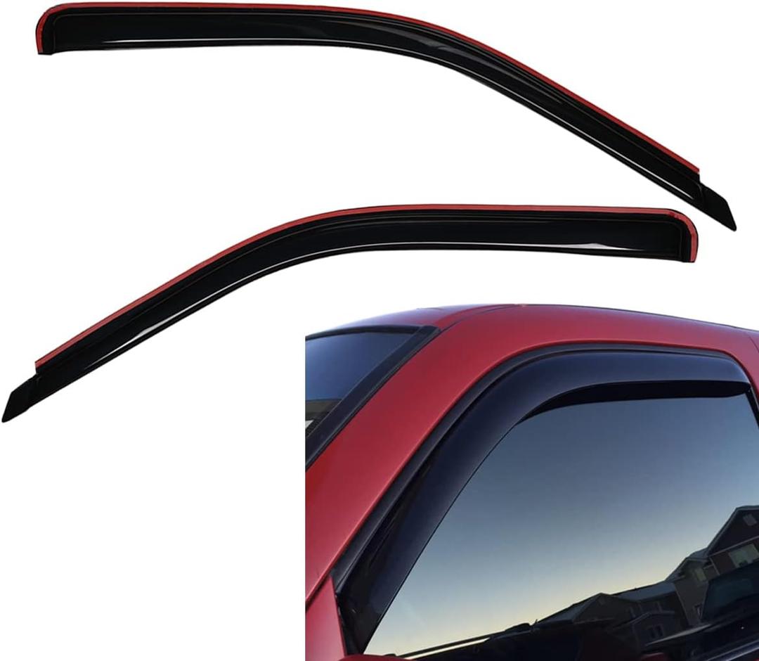 Lightronic Extra Durable In-Channel Vent Window Visor, Fits 1999-2006 Chevrolet Silverado & GMC Sierra 1500, 1500 HD, 2500, 2500 HD & 3500, 2007 Classic Models, Regular/Extended/Crew Cab, Smoke, 2-Pcs